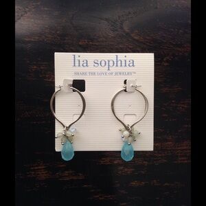Lia Sophia Amazonite hoop earrings